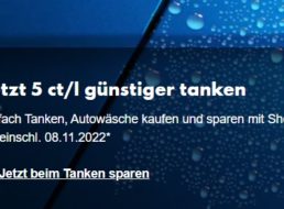 Shell: Fünf Cent Tankrabatt bei Buchung einer Autowäsche