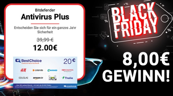 Black Friday: Bitdefender und Readly mit Gewinn