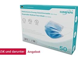 Europapa: Masken im 100er-Pack für 6,99 Euro