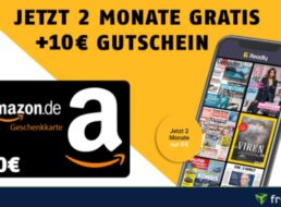 Gratis: Amazon-Gutschein über 10 Euro zu zwei Monaten Readly