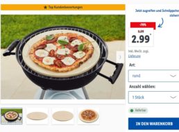 Lidl: Runder Pizzastein für 7,94 Euro frei Haus