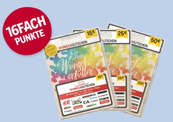 Rewe Wunschgutschein mit 16fach Paybackpunkten Discountfan.de