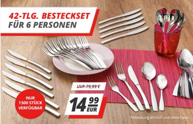 Alpina: Besteckset mit 42 Teilen für 14,99 Euro –