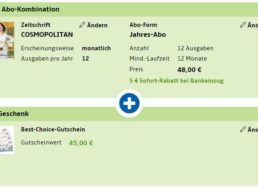 Cosmopolitan: Jahresabo für 43 Euro mit Gutschein über 45 Euro