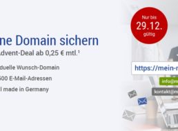 GMX: Wunschdomain für 25 Cent pro Monat