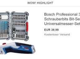 Ebay: 35-teiliges Schrauberbits-Set von Bosch Professional für 39,99 Euro