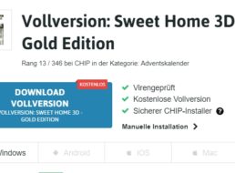 Gratis: “Sweet Home 3D – Gold Edition” zum Nulltarif