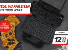 Druckerzubehoer: Waffeleisen mit 1000 Watt für 12,99 Euro