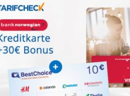 Gratis: 40 Euro zur gebührenfreien Bank Norwegian Kreditkarte