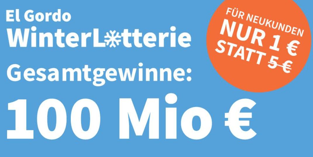 El Gordo: Winterlotterie ab 1 Euro, jedes 3. Los gewinnt