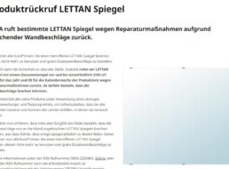Ikea: Rückrufaktion für Lettan-Spiegel