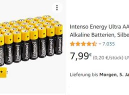 Amazon: 40er-Pack AA-Batterien von Intenso für 7,99 Euro