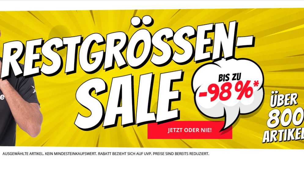 Sportspar: Restgrößen-Sale mit 800 Angeboten ab 55 Cent