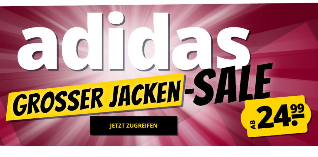 Adidas: Jacken-Sale bei Sportspar mit Schnäppchen ab 24,95 Euro