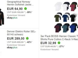 Ebay Plus: Dreierpack T-Shirts von Boss für unter 30 Euro