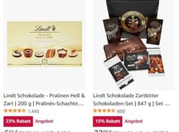 Lindt: Schokolade und Pralinen zum Valentinstag reduziert