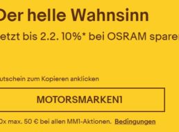 Ebay: Osram-Rabatt von zehn Prozent auf KfZ-Lampen und Starter