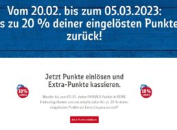 Rewe: Bis zu 20 Prozent Punktegutschrift via Payback