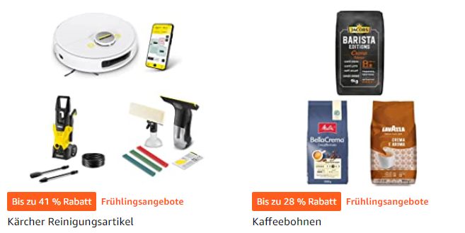 Amazon: Frühlingsangebote mit Lebensmitteln, Technik und mehr