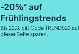 Ebay: Mode und mehr mit 20 Prozent Rabatt
