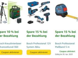 Amazon: “Bosch Professional” mit bis zu 15 Prozent Rabatt