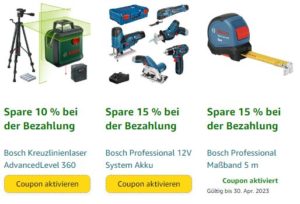Amazon: "Bosch Professional" mit bis zu 15 Prozent Rabatt