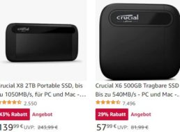 Crucial: Sale bei Amazon mit SSDs und RAM-Riegeln