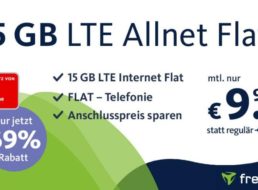 Freenet: Vodafone-LTE-Flat mit 15 GByte für 9,99 Euro