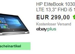 Ebay: HP-Elitebook mit Fingerprint als B-Ware für 269,10 Euro