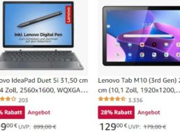 Amazon: Lenovo-Tablets und -Notebooks ab 129 Euro