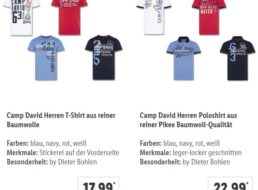 Camp David: Sale bei Lidl mit Polos, Shirts und mehr