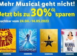 Lidl Plus: Musical-Tickets mit bis zu 30 Prozent Rabatt
