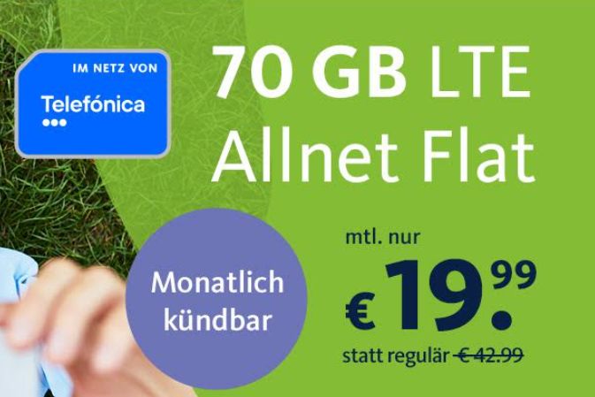 Freenet: 70 GByte LTE-Daten mit Allnet-Flat für 19,99 Euro