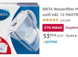 Amazon: “Brita Marella” mit 12 Filtern Maxtra+ für 53,99 Euro