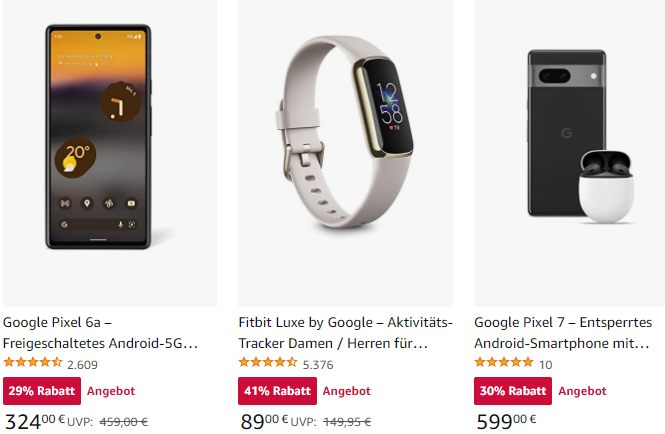 Amazon: Google-Produkte für wenige Tage mit Rabatt