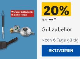 Lidl Plus: 30 Prozent Rabatt auf Grills, 20 Prozent auf Zubehör