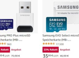 Amazon: Samsung-Spezial mit SSDs, Speicherkarten und mehr