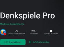 Gratis: Denkspiele Pro für 0 statt 2,99 Euro