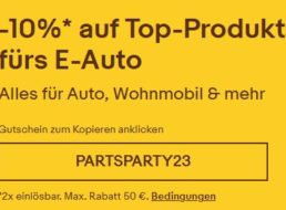 Ebay: Fahrzeugteile und Zubehör mit 10 Prozent Rabatt