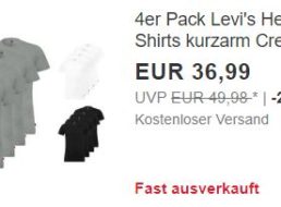 Ebay: Viererpack Levi’s-Shirts und Gold mit Rabatt