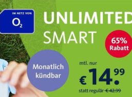 Freenet: Unlimited Smart im O2-Netz für 14,99 Euro