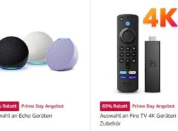 Prime Day: Fire-TV-Stick 4K ab 21,99 Euro, Echo für 17,99 Euro