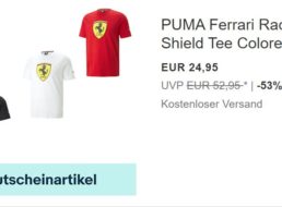 Ebay: Puma Scuderia Ferrari Shirt für 21,21 Euro