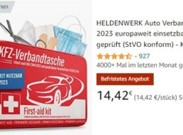 Amazon: KfZ-Verbandskasten 2023 mit EU-Zulassung für 14,42 Euro