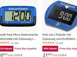 Prime Day: Elektronische Parkscheibe mit Zulassung für 20,99 Euro