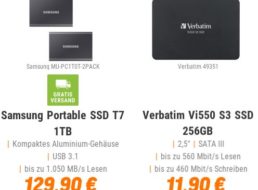 NBB: Samsung SSD T7 mit 1 TByte im Doppelpack für 129,90 Euro
