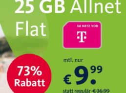 Telekom-Netz: 25 GByte LTE mit Allnet-Flat für 9,99 Euro