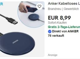 Ebay: Induktions-Ladegerät Anker 313 für 8,99 Euro frei Haus