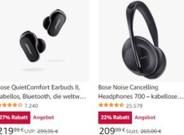 Bose: Noise Cancelling Headphones 700 für 209,99 Euro