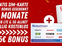 Knaller: Gratis-SIM-Karte mit 60 GByte LTE und 35 Euro Bonus